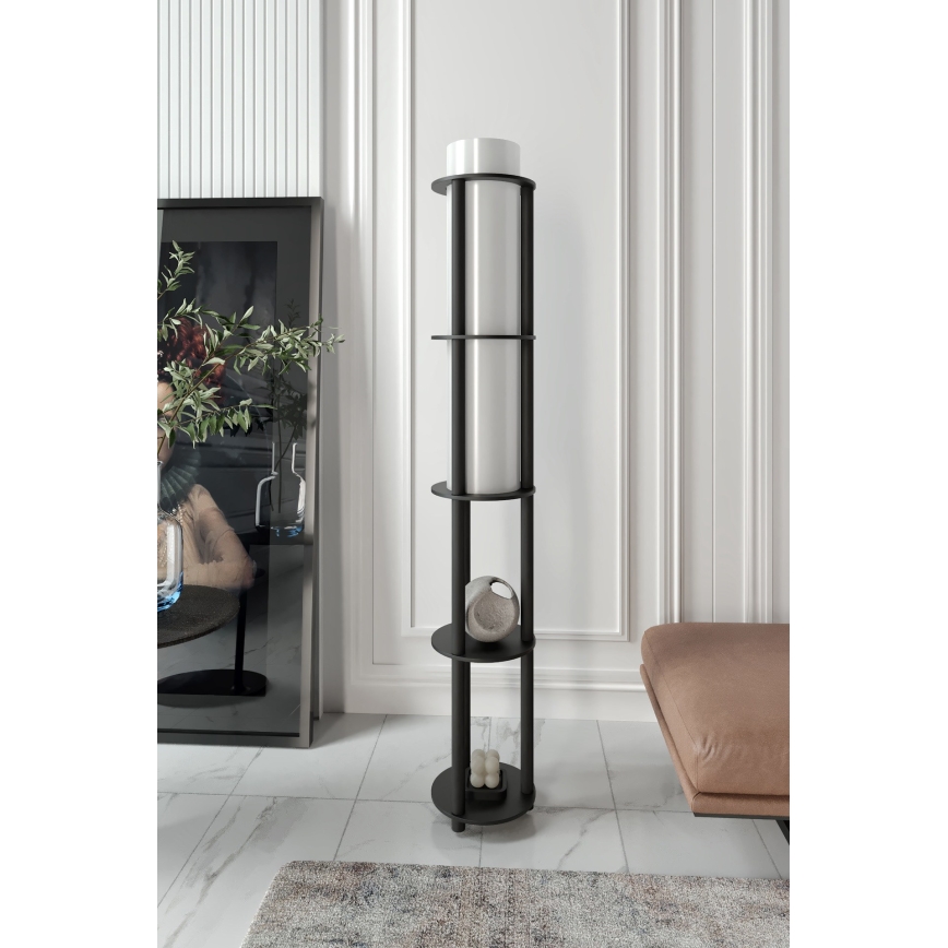 Lampa stojąca z półkami NOTO 1xE27/40W/230V czarna