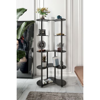 Lampa stojąca z półkami NOTO 1xE27/40W/230V czarna