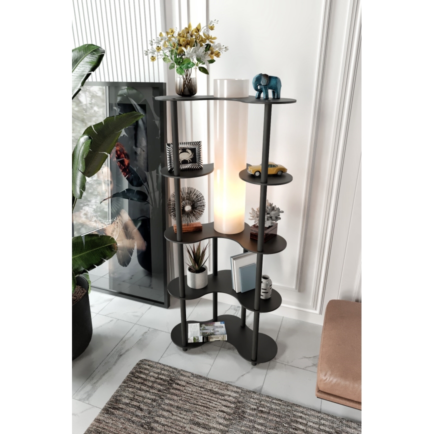 Lampa stojąca z półkami NOTO 1xE27/40W/230V czarna