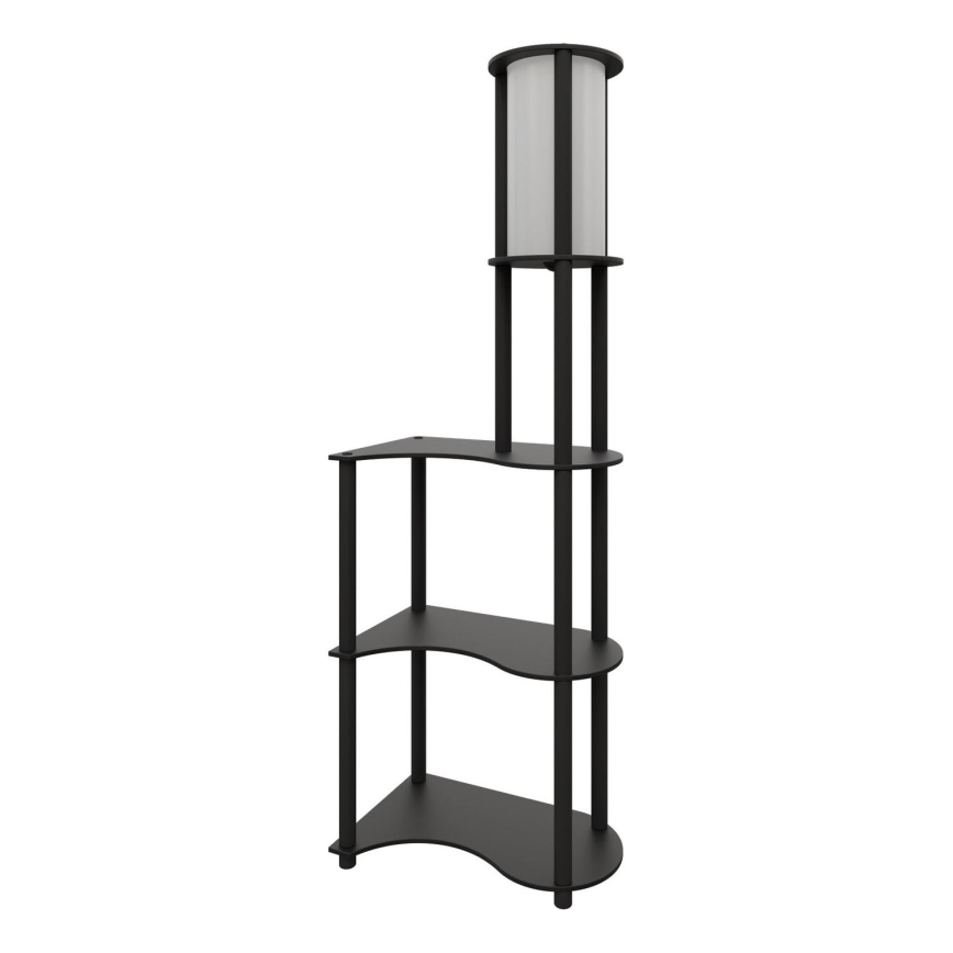 Lampa stojąca z półkami NOTO 1xE27/40W/230V czarna