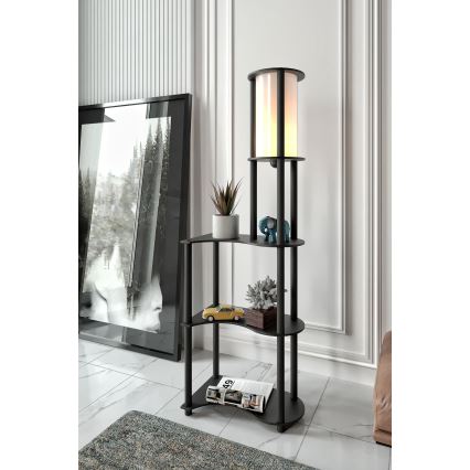 Lampa stojąca z półkami NOTO 1xE27/40W/230V czarna