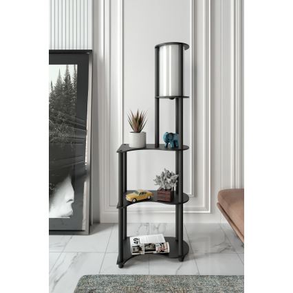 Lampa stojąca z półkami NOTO 1xE27/40W/230V czarna