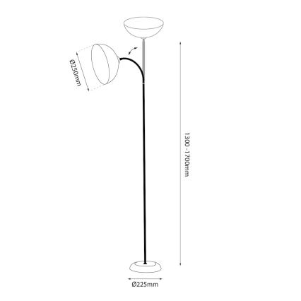 Lampa stojąca ZACK 1xE27/15W/230V beżowa