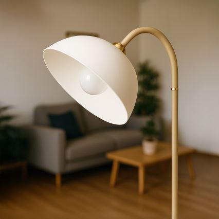 Lampa stojąca ZACK 1xE27/60W/230V beżowa