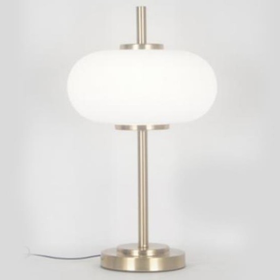 Lampa stołowa 1xE14/3W/230V biały/mosiądz