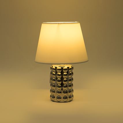 Lampa stołowa 1xE14/40W/230V biały/chrom błyszczący