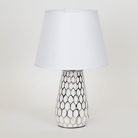 Lampa stołowa 1xE14/40W/230V biały/srebrny