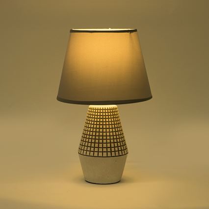 Lampa stołowa 1xE14/40W/230V biały/szary