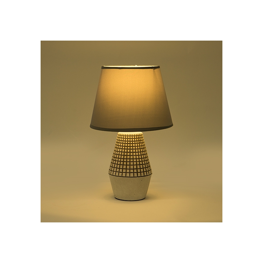 Lampa stołowa 1xE14/40W/230V biały/szary