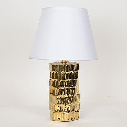 Lampa stołowa 1xE14/40W/230V biały/złoty