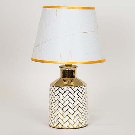 Lampa stołowa 1xE14/40W/230V biały/złoty