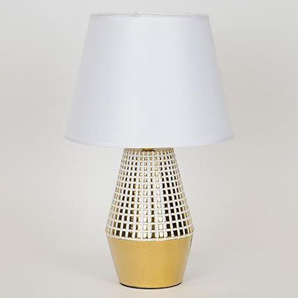 Lampa stołowa 1xE14/40W/230V biały/złoty