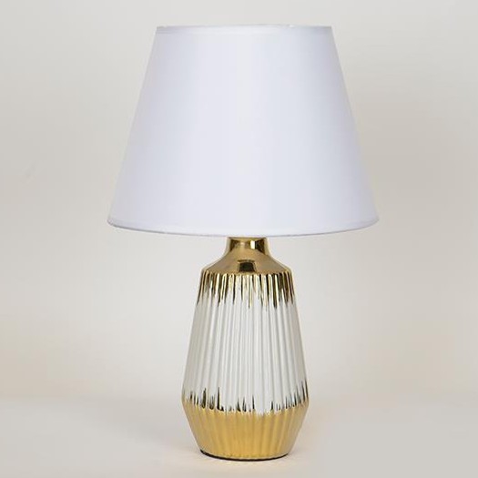 Lampa stołowa 1xE14/40W/230V biały/złoty