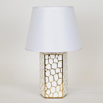 Lampa stołowa 1xE14/40W/230V biały/złoty
