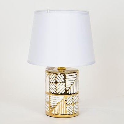 Lampa stołowa 1xE14/40W/230V biały/złoty