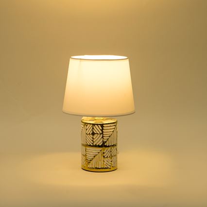 Lampa stołowa 1xE14/40W/230V biały/złoty