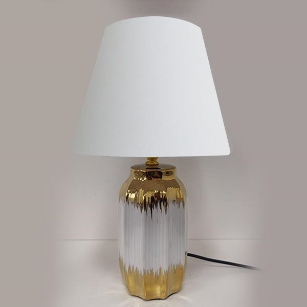 Lampa stołowa 1xE14/60W/230V biały/złoty