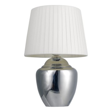 Lampa stołowa 1xE27/25W/230V chrom błyszczący