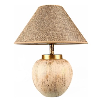 Lampa stołowa 1xE27/40W/230V beżowa