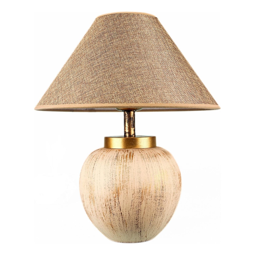Lampa stołowa 1xE27/40W/230V beżowa