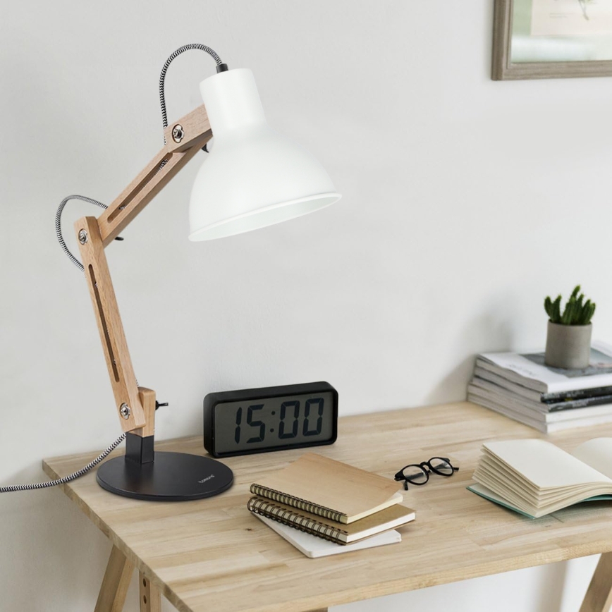 Lampa stołowa 1xE27/40W/230V biała/czarna