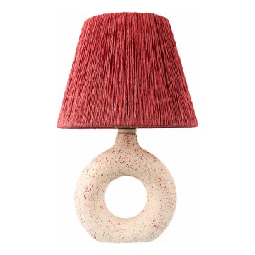 Lampa stołowa 1xE27/40W/230V biała/czerwona