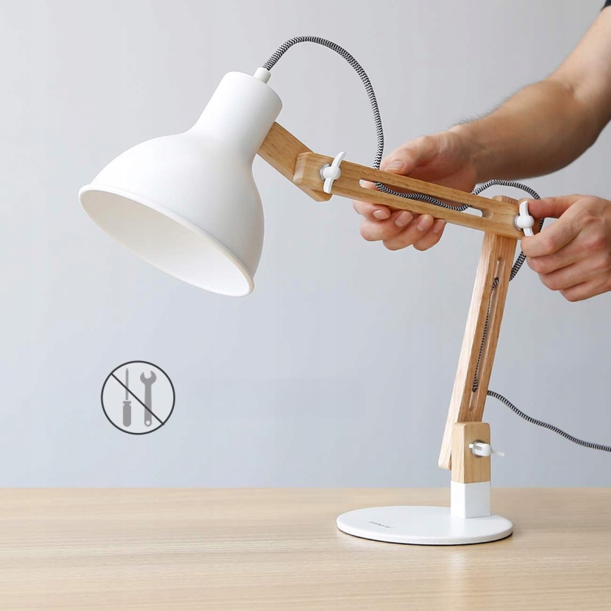 Lampa stołowa 1xE27/40W/230V biała