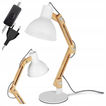 Lampa stołowa 1xE27/40W/230V biała