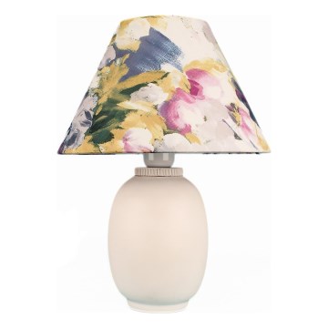 Lampa stołowa 1xE27/40W/230V biała/kolorowa