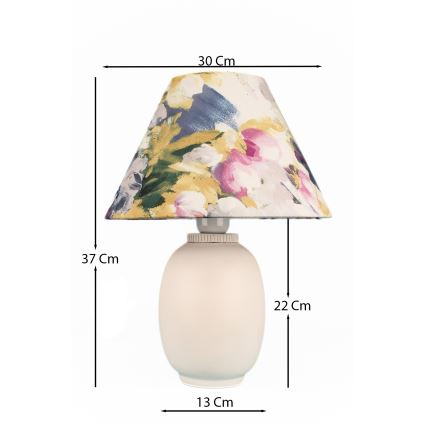 Lampa stołowa 1xE27/40W/230V biała/kolorowa