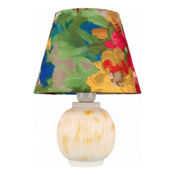 Lampa stołowa 1xE27/40W/230V biała/kolorowa