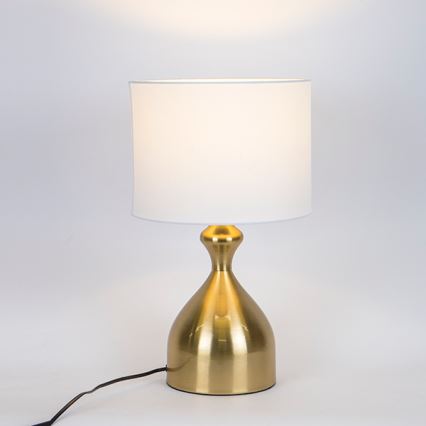 Lampa stołowa 1xE27/40W/230V biały/złoty