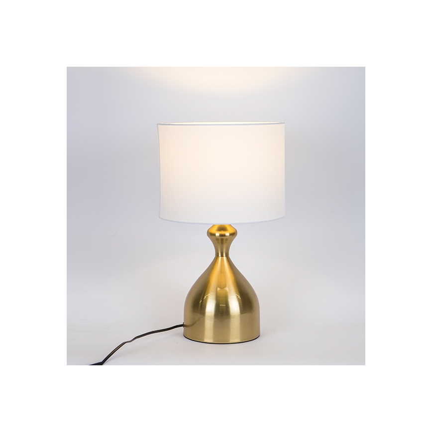 Lampa stołowa 1xE27/40W/230V biały/złoty
