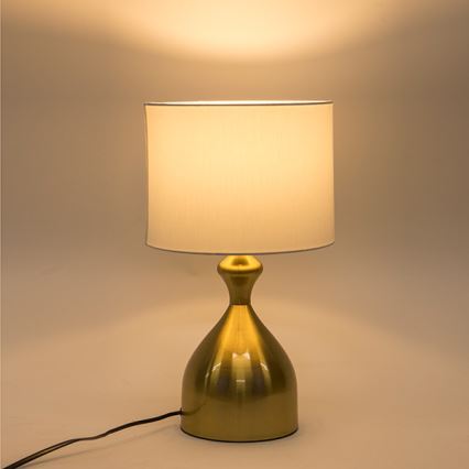 Lampa stołowa 1xE27/40W/230V biały/złoty