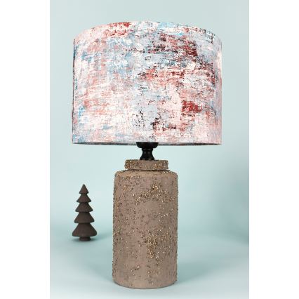Lampa stołowa 1xE27/40W/230V brązowa/kolorowa