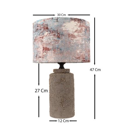 Lampa stołowa 1xE27/40W/230V brązowa/kolorowa
