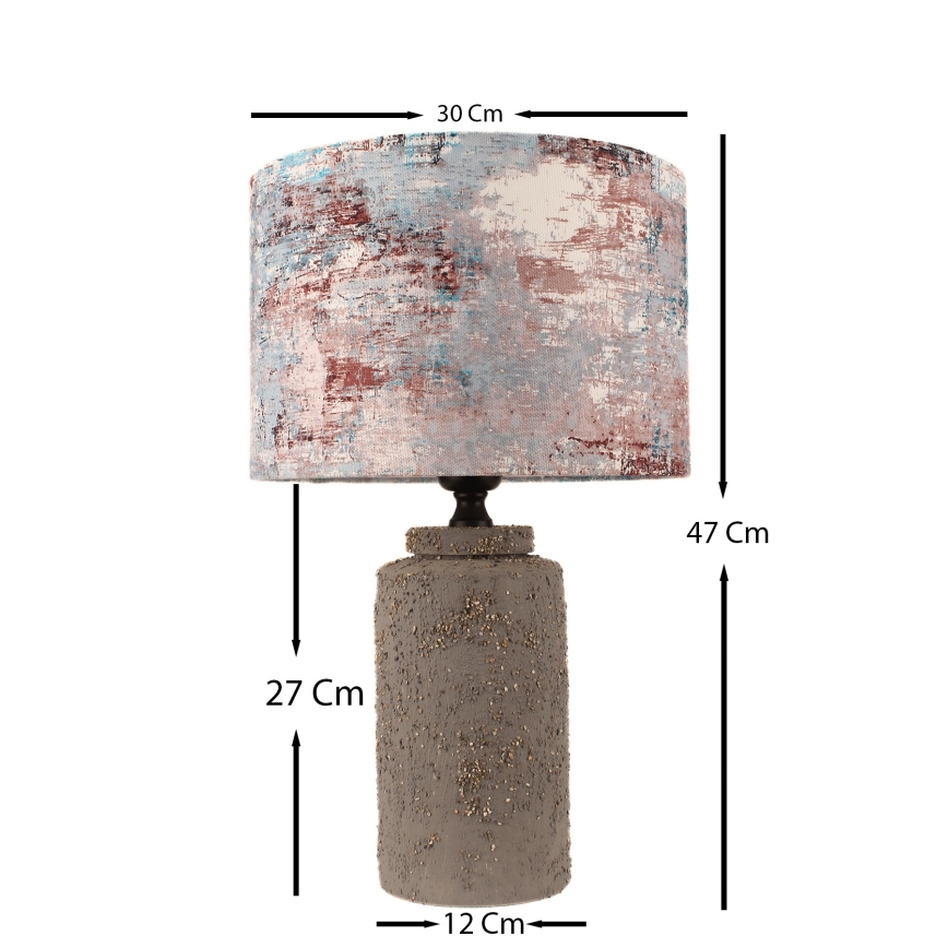 Lampa stołowa 1xE27/40W/230V brązowa/kolorowa