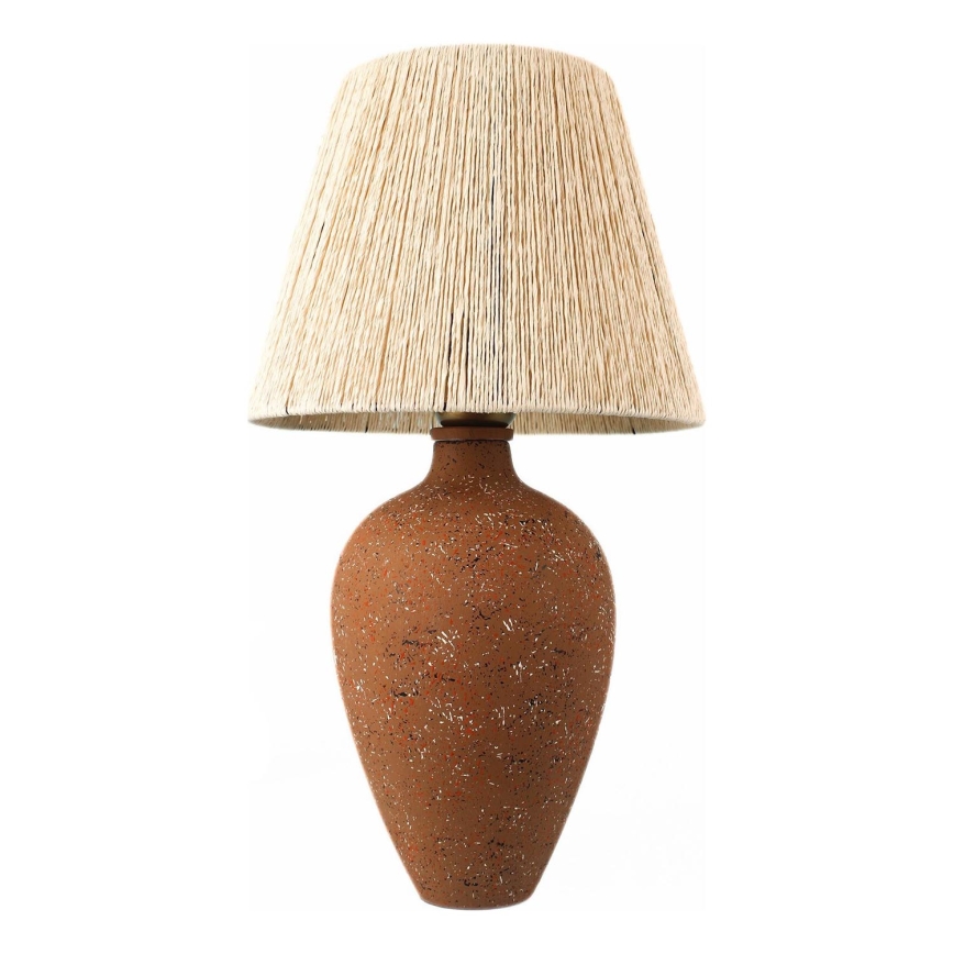 Lampa stołowa 1xE27/40W/230V brązowa/kremowa
