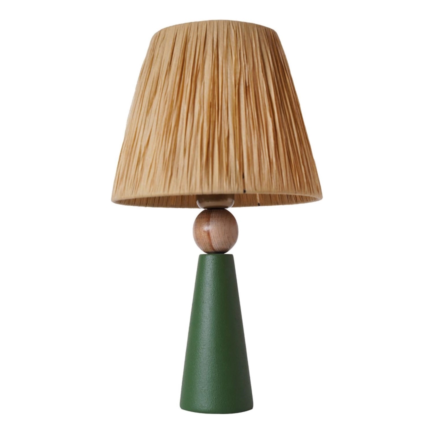 Lampa stołowa 1xE27/40W/230V brązowy/zielony