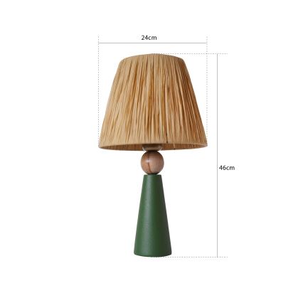 Lampa stołowa 1xE27/40W/230V brązowy/zielony