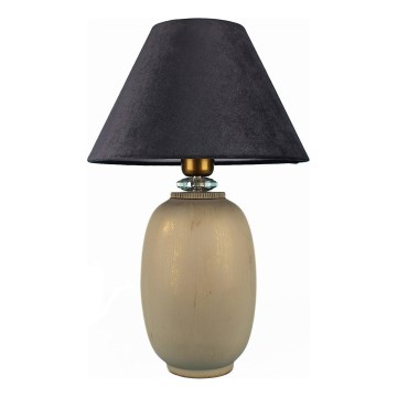 Lampa stołowa 1xE27/40W/230V czarna/beżowa