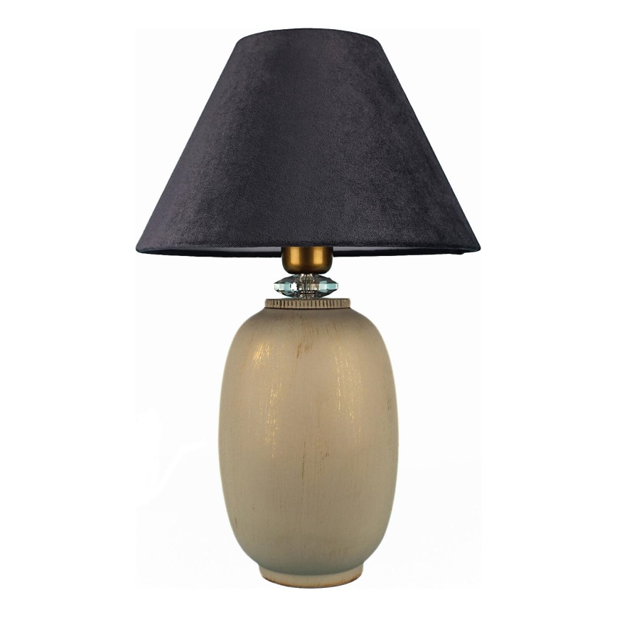 Lampa stołowa 1xE27/40W/230V czarna/beżowa