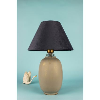Lampa stołowa 1xE27/40W/230V czarna/beżowa