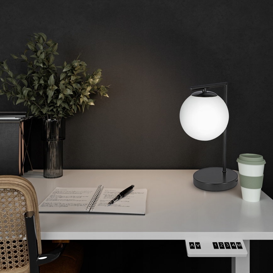 Lampa stołowa 1xE27/40W/230V czarna/biała