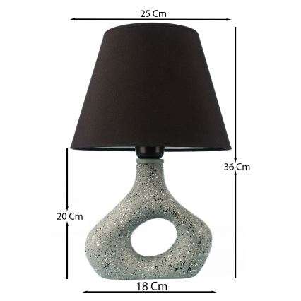 Lampa stołowa 1xE27/40W/230V czarna/zielona