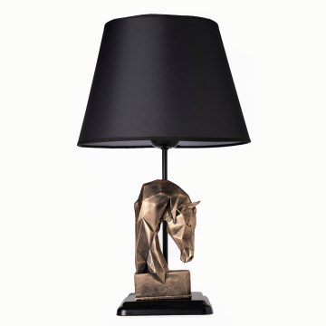 Lampa stołowa 1xE27/40W/230V czarna/złota