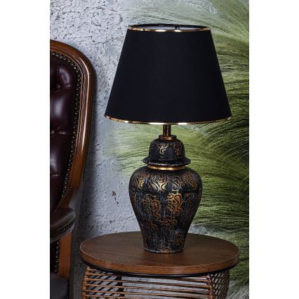 Lampa stołowa 1xE27/40W/230V czarny