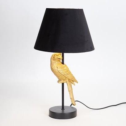 Lampa stołowa 1xE27/40W/230V czarny/złoty