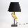 Lampa stołowa 1xE27/40W/230V czarny/złoty