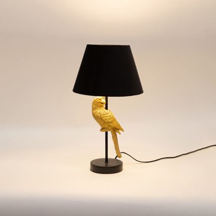 Lampa stołowa 1xE27/40W/230V czarny/złoty